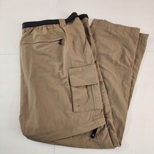 Magellan Outdoors Mens 3XL Cargo Convertible Zip Off Pants Khaki Fishing Gear